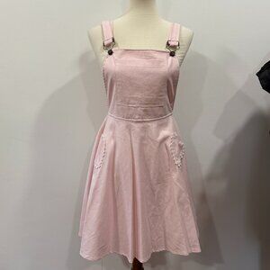 Vintage inspired Dress Overall Pink M Medium